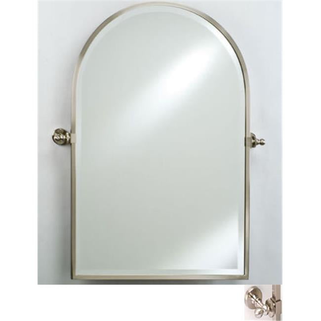 20 in.x 30 in.Tilt Mounting Bracket and Arch Framed Mirror Satin