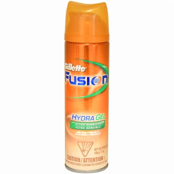 Gillette Fusion Shave Gel, Sensitive Skin Shaving Gel with Almond Oil for Men, 7 oz
