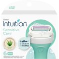 thumbnail image 1 of facai-Intuition Schick Sensitive Skin Womens Razor Refills with Vitamin E & Aloe, Pack of 6, 1 of 4