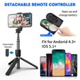 thumbnail image 6 of YiLBX Portable Extendable Selfie Stick with Wireless Remote and Tripod Stand, Lightweight, Compatible with iPhone 14/14 Pro/13/13 Pro/12/12 Pro/XS Max/XS/XR/X/8, Samsung Smartphone and More, 6 of 7