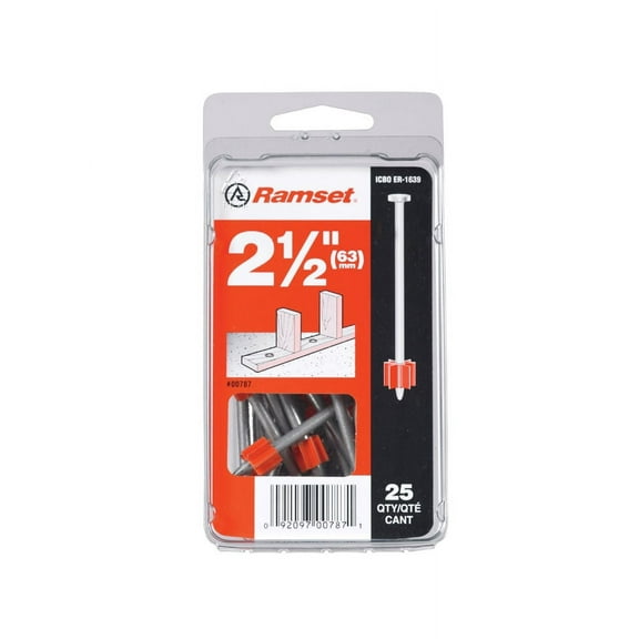Ramset 00787 Pin Power Hammer, 2-1/2", 25Pk