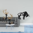 thumbnail image 2 of CoudarTitie Reindeer Bull Resin Sculpture Collection Elk Deer Figurine Animal Modern Abstract Statue Ornament for Cabinet Tabletop Entryway Desk Shelf Wedding Housewarming Office, 2 of 8