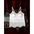 thumbnail image 3 of Livona Women's Lace Cami Top - Adjustable Spaghetti Straps Wireless Comfort Padded Tank for Sleep Lounge, 3 of 4