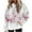01 White, variant on Women's Floral Fuzzy Hoodies Pullover Cozy Oversized Sweatshirt Warm Winter Loose Fleece Outerwear Tops with Pocket