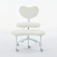 thumbnail image 2 of Meditation Chair Plus, Cross Legged Chair with Wheels, ADHD Chair, Criss Cross Desk Chair with Lumbar Support and Adjustable Stool, Flexible Design for Fidgety Sitters, Ivory, 2 of 22