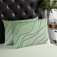 thumbnail image 4 of Sage Green Throw Pillow Cover, Ombre Lines Modern Geometric Aesthetic Rectangle Decorative Pillow Case Protector Soft Cushion Cover Lumbar Pillowcase for Couch Sofa Bedroom Car Chair Decor 12x20 Inch, 4 of 8