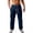 Dark Blue, variant on Solid Color Casual Trousers Comfortable Relaxed Fit Elastic Waist Lightweight Breathable for Daily Wear 42x29 Mens Pants Outdoor Body Central Pants Crease Pants Band Chinos Men Slack Pants