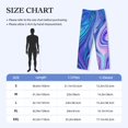 thumbnail image 4 of Picia Swirl Blue And Purple Mens Soft Woven Cotton Elastic Waistband Sleep Pajama Pant Lounge Sleep Pant With Pockets And Drawstring-Small, 4 of 9