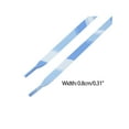 thumbnail image 3 of INSPIRE CHIC Splicing Printing Flat Shoe Laces Fun Color Pattern Shoelaces for Sneakers Athletic Running Shoes 1 Pair White-Light Blue-Blue 140cm/55.1", 3 of 4