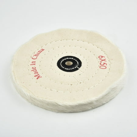 

BAMILL 6 Cloth Buffing Polishing Wheel 1/2 Arbor Buffer Polish Grinder White Pad