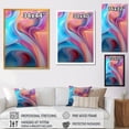 thumbnail image 4 of Designart "Transitional Shapes in Pink and Blue I" Abstract Canvas Wall Art - Modern Pink Abstract Modern Shapes Transitional Entryway Wall Art Print, 4 of 6