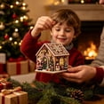 thumbnail image 7 of Christmas House Shaped DIY Diamond Art Hanging Ornament, VVQ Handmade Xmas Candy House Kit with Wooden Base Rhinestones for Decor, 7 of 7