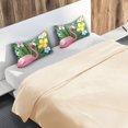 thumbnail image 5 of Yayeee Pillowcase Standard Size Set of 2 Satin Wrinkle Resistant Pillow Case, Pink Flamingo Pattern, 5 of 7