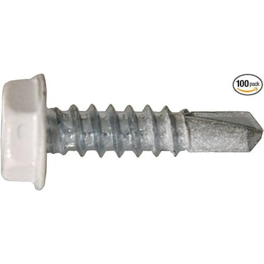 Hillman Hex Washer Head Self-Drilling Screw (#10 x 3/4" White Head)