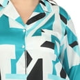 thumbnail image 5 of White Mark Fashion's Plus Size Printed Satin Pajama Set, 5 of 6