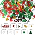 thumbnail image 2 of CoreLiving Christmas Sequins Glitter Confetti Mix, Shiny Ornament Filler for Crafts, Metallic Foil Table Scatter Decoration Set for Christmas and New Year Celebrations, 2 of 6