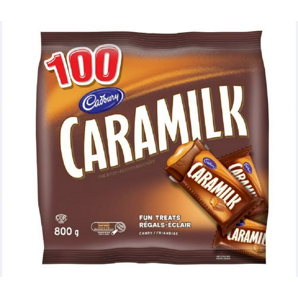 Bonbons petites bouchées régals-éclairs Caramilk de Cadbury 100 x 8 g