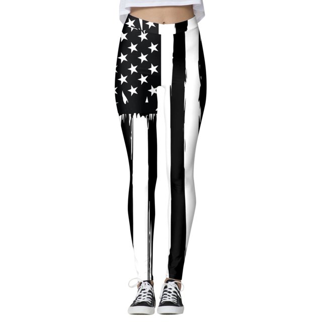 Gibobby Leggings Termicos Día la inparapenparancia para mujer Imprimir Pantalones yoga cintura media Leggings Medias Compresión Yoga Running Fitness American 4th Of July Print Leggings(Negro, S)