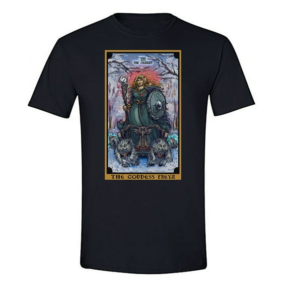The Ghoulish Garb The Goddess Freya In The Chariot Tarot Card Shirt Small