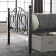 thumbnail image 6 of 3-Piece Bedroom Sets, Twin Size Metal Bed Frame and 2 Brown Nightstands, 6 of 8