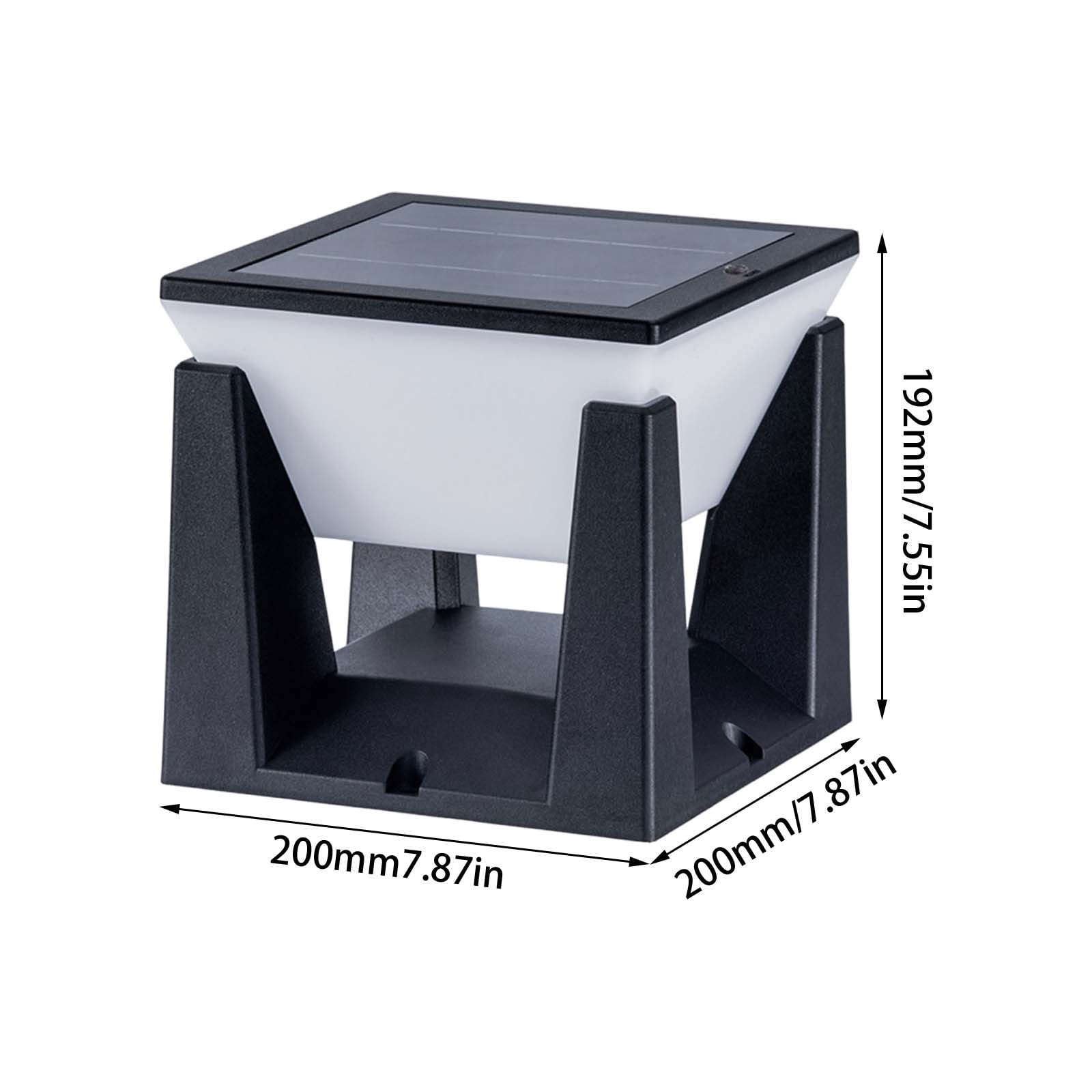 Arestory Outdoor Solar Post Light, Solar Pillar Lights Modern LED Fence Deck Cap Lamp IP65 Waterproof Lantern 3000K Luxury Landscape Column Lighting for Flat Surface Patio Yard Garden Decoration