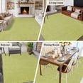 thumbnail image 6 of Vintage Fruit Green Large Area Rugs for Bedroom Living Room, Soft Non Slip Carpet Bedside Rug, Farmhouse Retro Solid Color Linen Texture Rectangular Floor Cover Kitchen Accent Rug 6'x9' for Office, 6 of 9