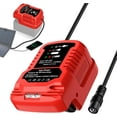 thumbnail image 1 of Cargador Solar para Batería Mil*wau*kee M18 18V, Entrada 22V-30V, Salida 21V 4A Máx., Adaptador de Carga Solar Portátil para Exteriores para Baterías de Herramientas Eléctricas M18, 1 of 7