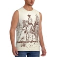 thumbnail image 2 of Balery Two Cowboys Riding Horses In The Desert Camisetas sin mangas para hombre, absorbe la humedad y protege contra el mal olor.-X-Large, 2 of 7