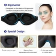thumbnail image 2 of Antifaz para dormir 3D con bloqueo de luz para hombres, mujeres y niños, antifaz para dormir sin presión con correa ajustable, tela transpirable completamente opaca, diseño para dormir de lado,, 2 of 7