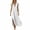 v#158White665, variant on Women'S Dresses Solid Color Ankle-Length Short Sleeve Deep-V Neck Collar With Side Asymmetrical Slit Loose Fit A-Line Waist Draping Elastic Soft Fabric For Summer Office Preppy Wear,Black,L