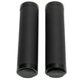 thumbnail image 2 of Cinta para manillar de cuero de fibra suave con tapones para bicicletas de montaña y plegables - Puños de bicicleta antideslizantes y a prueba de golpes de color negro, 2 of 8