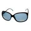 Ellen Tracy Womens Black Plastic Rectangle Sunglass, Gradient Lens 548. 2