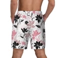 thumbnail image 4 of Balery Lilies Flowers Mens Swim Trunks Swim Shorts for Men Quick Dry Inseam Beach Shorts with Compression Liner Pocket-Small, 4 of 9