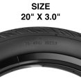 thumbnail image 2 of Neumático para bicicleta eléctrica WEEROCK de 20 pulgadas x 3.0 Heavy Duty con tubos, 2 of 7