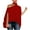 Chemises Rouges à Manches Longues pour Femme, variante sur Hauts à Manches Mi-Longues Batwing pour Femmes, Chemises à Imprimé Mode, Blouses à Col Montant à Épaules Dénudées, Haut Ample et Élégant, Chemises à Manches Longues pour Femmes
