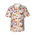 thumbnail image 2 of Xecao Cute Butterfly Flowers print Hawaiian shirt - a stylish short-sleeve button-down for men, perfect for casual beach and tropical outings., 2 of 9