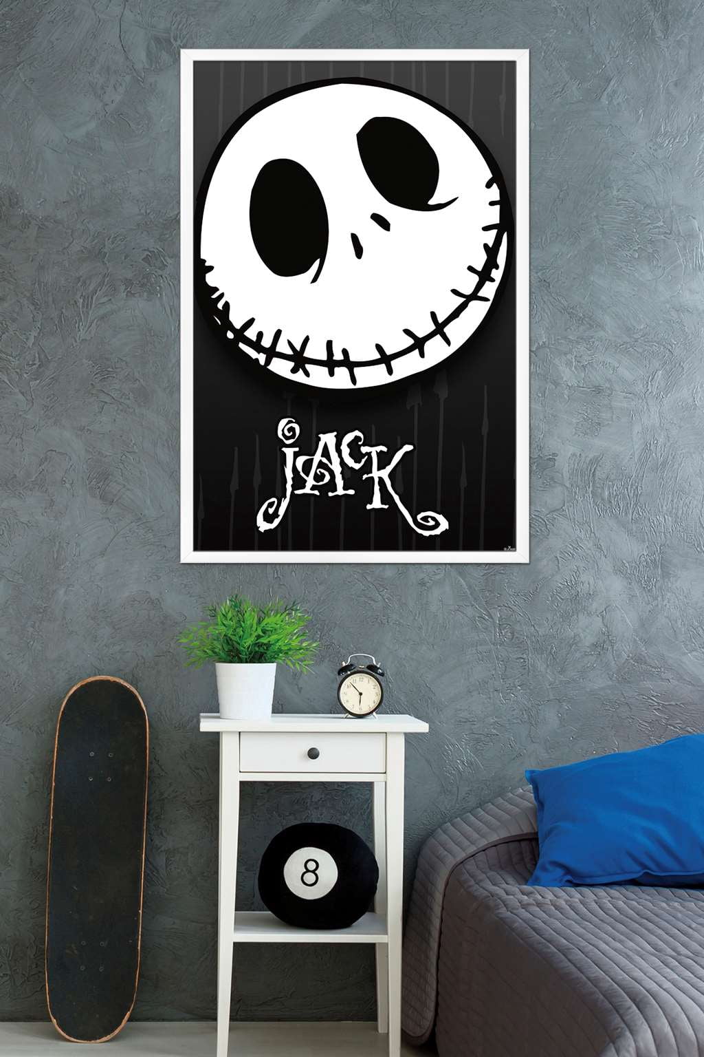 Disney Tim Burton's The Nightmare Before Christmas - Close-Up Wall Poster, 22.375" x 34", Framed
