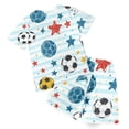 thumbnail image 6 of larppty Pajama Set Cotton Summer Short Sleeves Top and Shorts Two Piece Pjs Sleepwear（Sky Blue， 5-6 Years）, 6 of 6