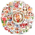 thumbnail image 3 of Pegatinas navideñas con bonitos dibujos animados para hacer álbumes de recortes, regalo, pegatinas para niños de PVC, impermeables, divertidos juguetes de Año Nuevo para ordenador portátil y teléfono, 3 of 4