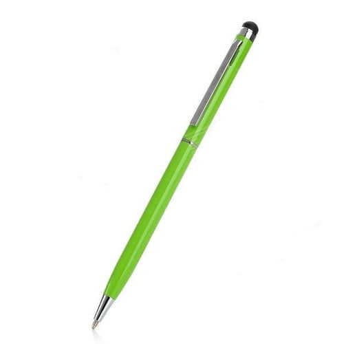 Stylus Pen [10 pcs, Green], 2-in-1 Universal Touch Screen Stylus   Ballpoint Pen For Smartphones Tablets   10 Extra Ink