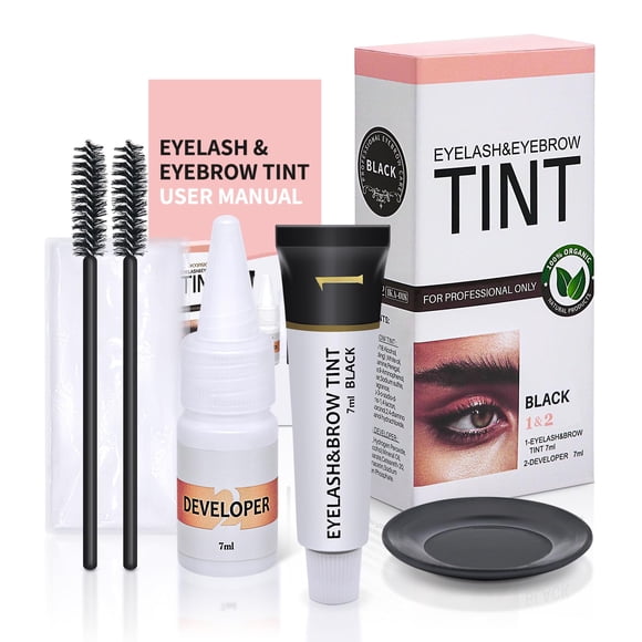 Kit de color para pestañas y cejas LLNNOVUE negro 7 ml