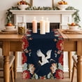 thumbnail image 2 of Table Runner 36 Inches Long for Kitchen Dining, Navy Blue Crane Dresser Scarf Farmhouse, Dining Table Decorations for Wedding/Parties, Vintage Red Teal Spring Floral Botanical 13 x 36 In, 2 of 8