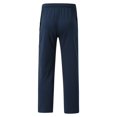 thumbnail image 3 of Vedolay Men's Trousers Men's Pants Straight Baggy Wide Leg Stretch Elastic Waist Drawstring Relaxed Fit Trousers Pant,Dark Blue 3XL, 3 of 5