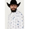 thumbnail image 2 of Ely Walker Men's Southwestern Print Long Sleeve Pearl Snap Western Shirt - 2027094-WH, 2 of 4