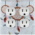 thumbnail image 4 of Metal Light Switch Plate Cover Beaded Feather Dreamcatcher DRM002, 4 of 15