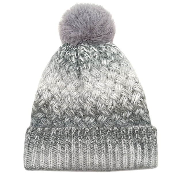 Sombreros para mujer, gorro de lana degradado, gorro de punto urbano de hip-hop que combina con todo, gorro redondo y cálido, gorros de punto para mujer.
