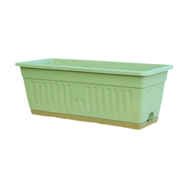 Almencla Flower Pot with Drainage Holes Kitchen Vegetable Entrance Window Box Planter Green