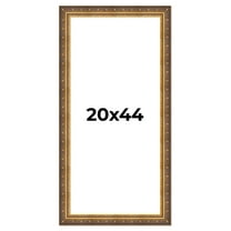 20x44 Frame Vintage Gold Solid Wood Picture Frame | 2.5 Inch Moulding Width | Ornate Bronze Museo