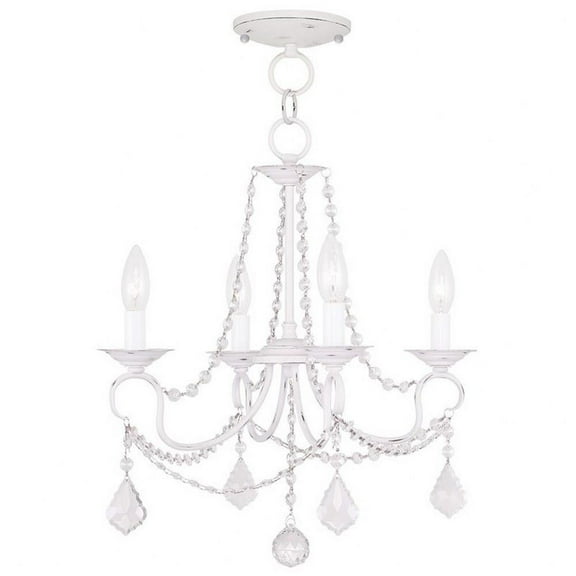 Traditional Four Light Chandelier-Antique White Finish Bailey Street Home 218-Bel-1261115