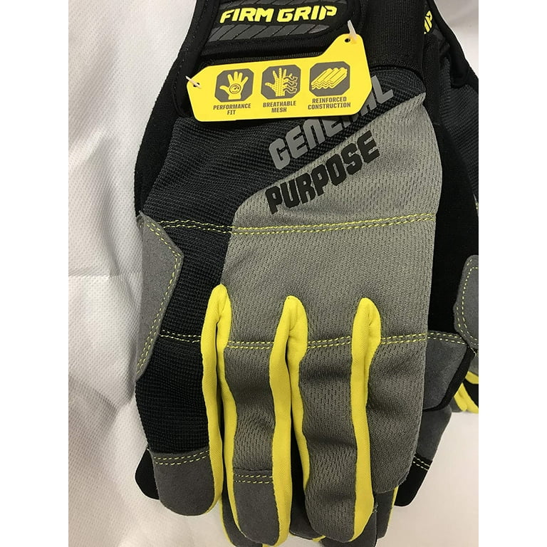 3 PACK FIRM GRIP GENERAL PURPOSE GLOVES SIZE LARGE